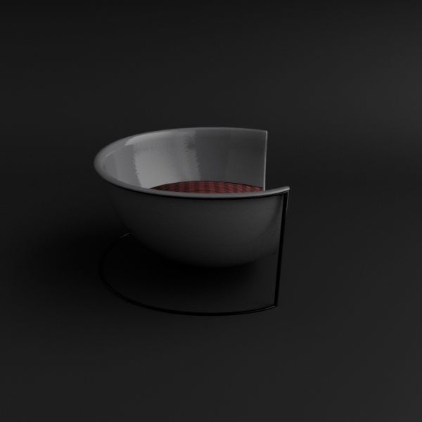 Chair on a metal frame 3D model_3