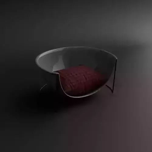 Chair on a metal frame