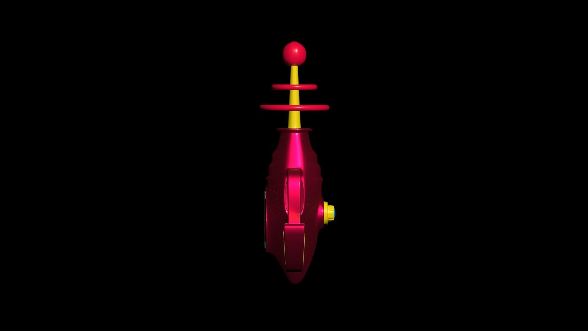 Space gun Low-poly 3D model_27