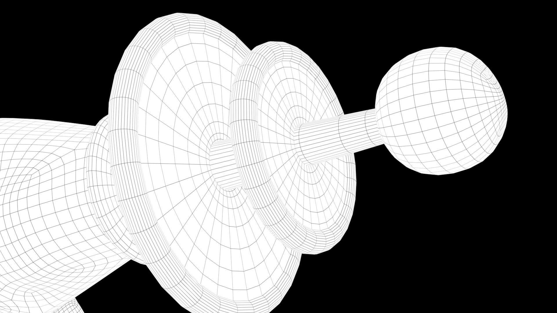 Space gun Low-poly 3D model_47