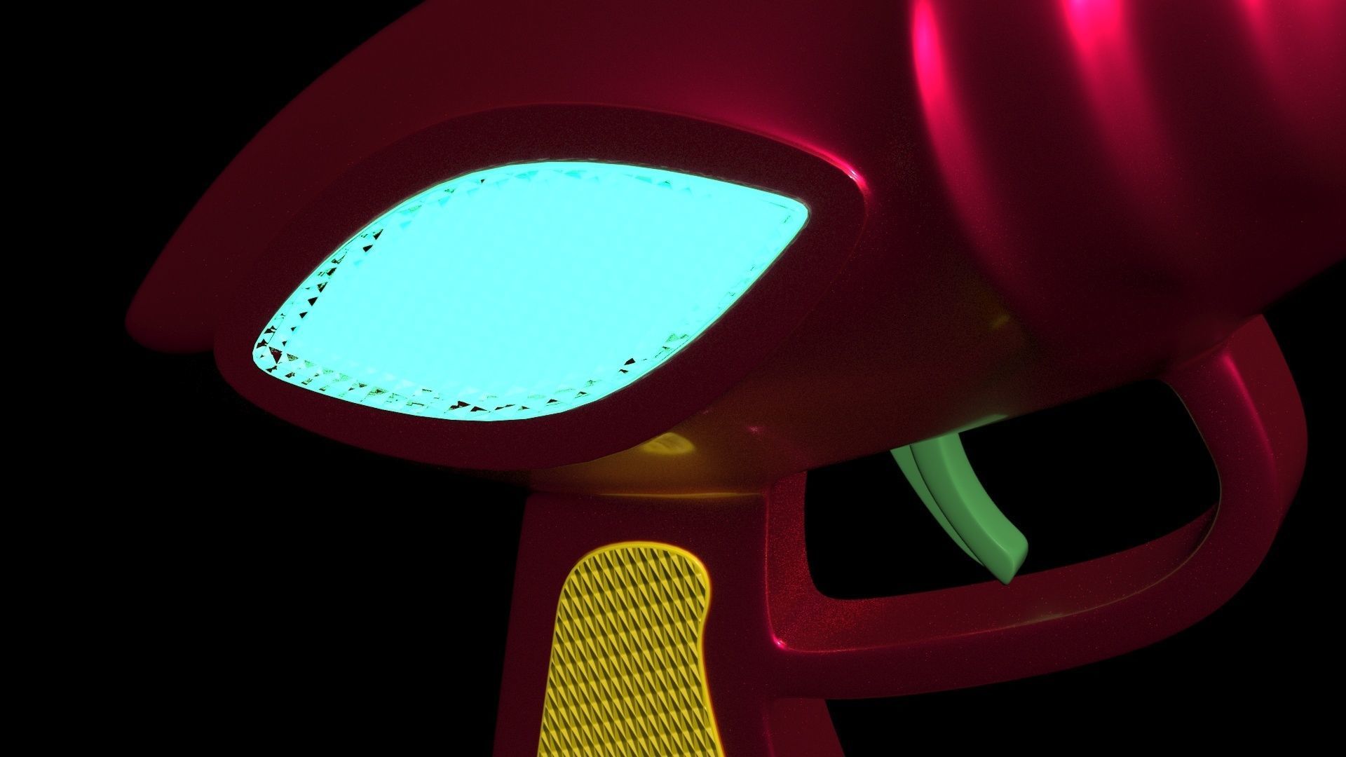 Space gun Low-poly 3D model_42