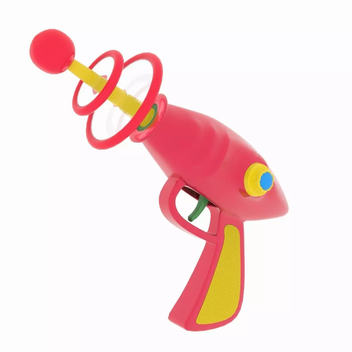 Space gun Low-poly 3D model_0