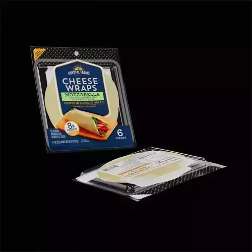 Sliced Mozzarella 3D model