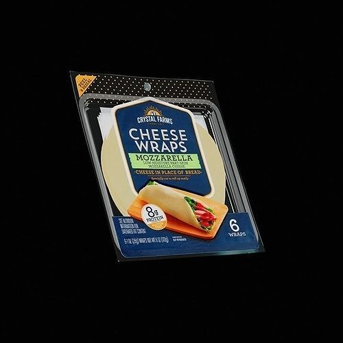 Sliced Mozzarella 3D model 3