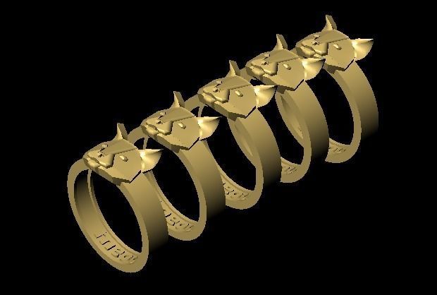 Cat Ring Design  3D print model_8