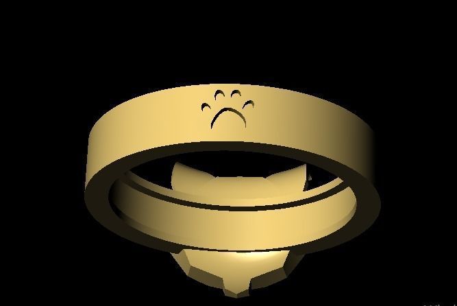 Cat Ring Design  3D print model_2