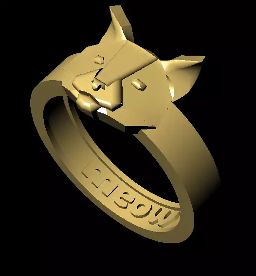 Cat Ring Design  3D print model_0