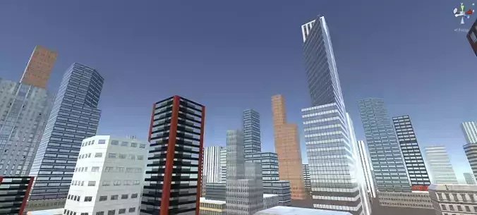 city  Low-poly 3D model