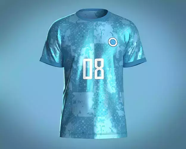 Soccer Sports Blue Jersey-08