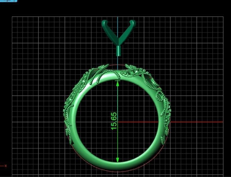 engagement ring diamond 4 prong 661 3D print model_18