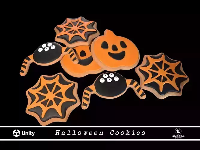 Three Halloween Cookies 