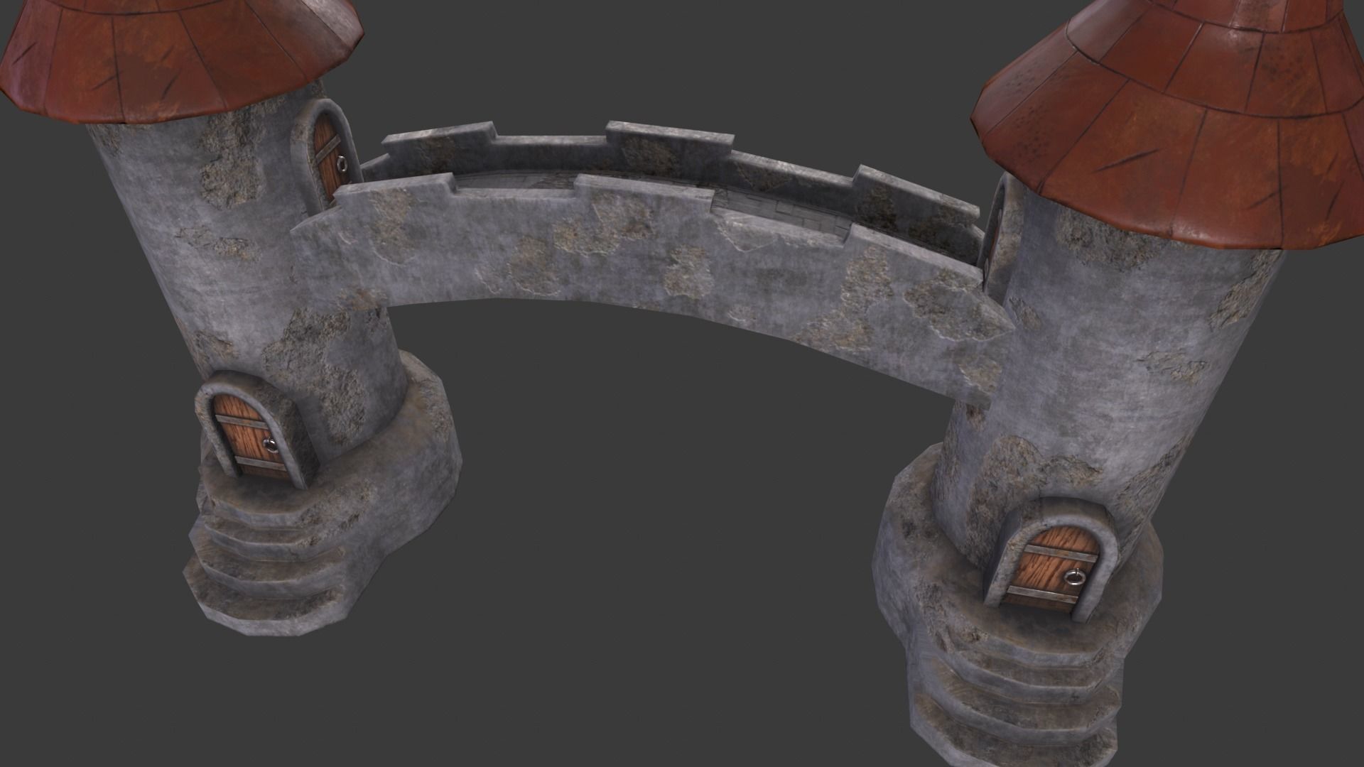 Medieval Tower-4 Low-poly 3D model_11