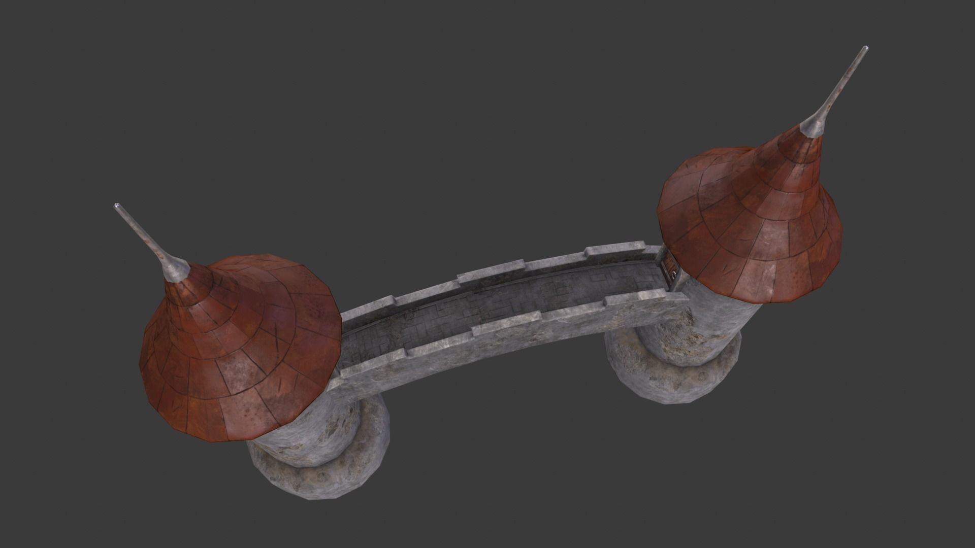 Medieval Tower-4 Low-poly 3D model_5