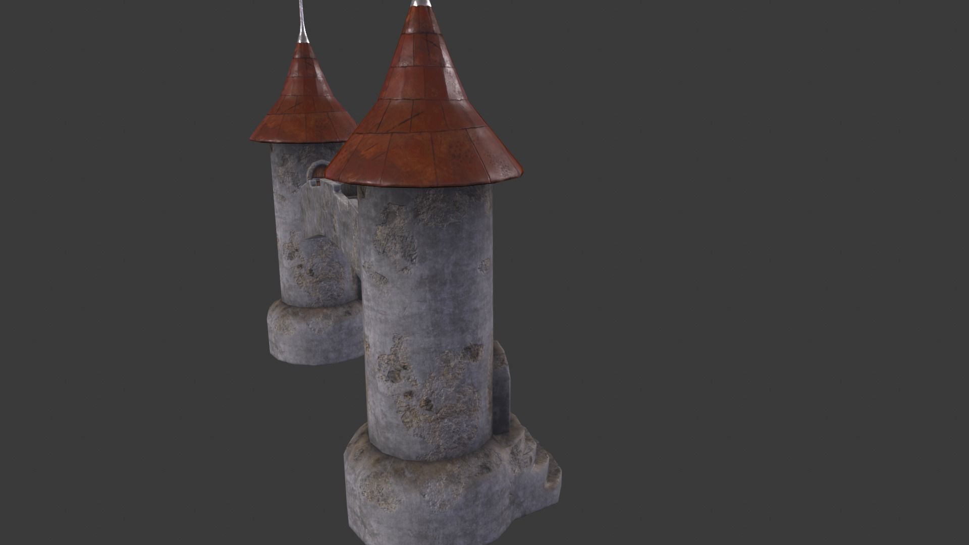 Medieval Tower-4 Low-poly 3D model_6