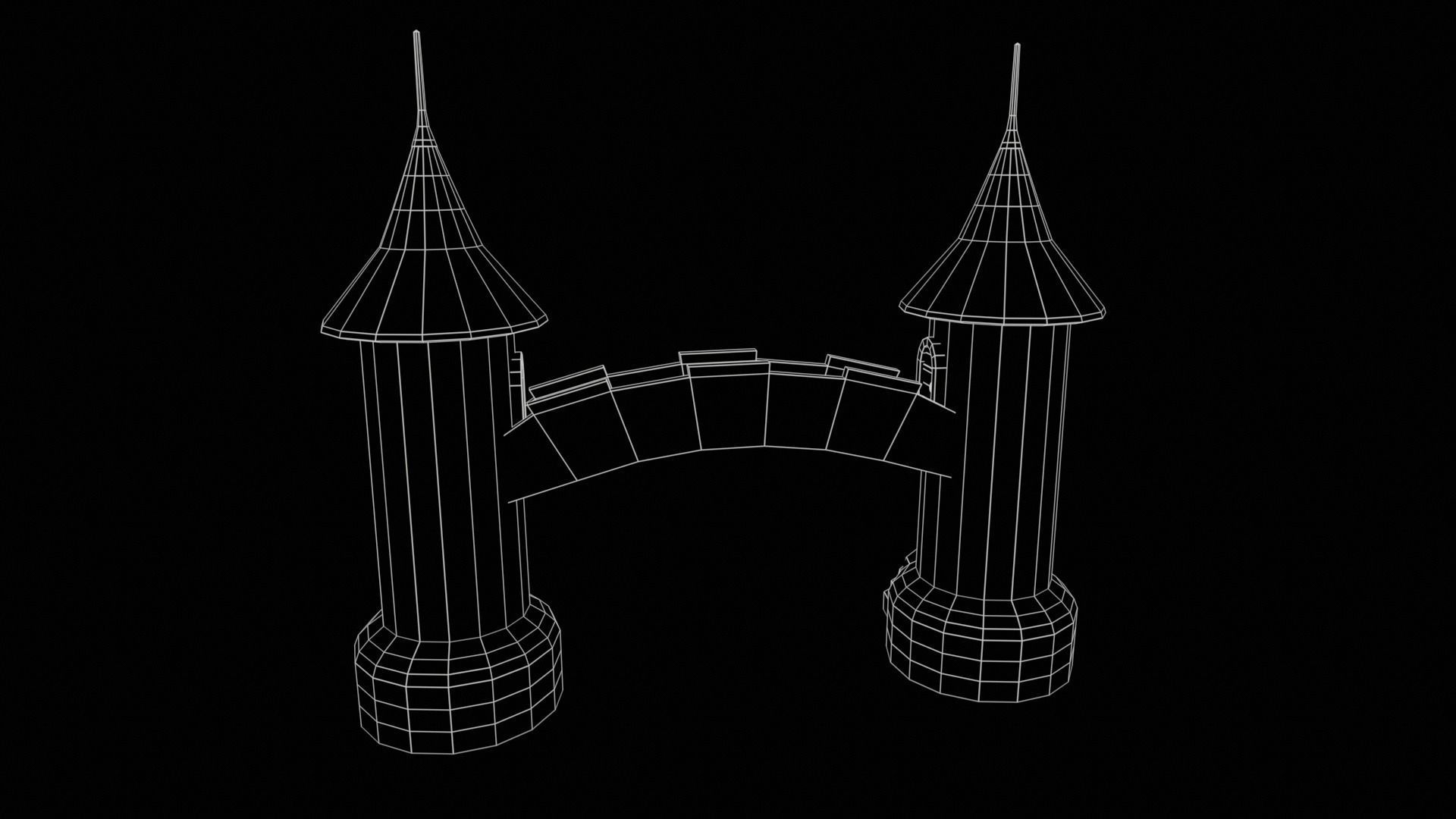 Medieval Tower-4 Low-poly 3D model_17