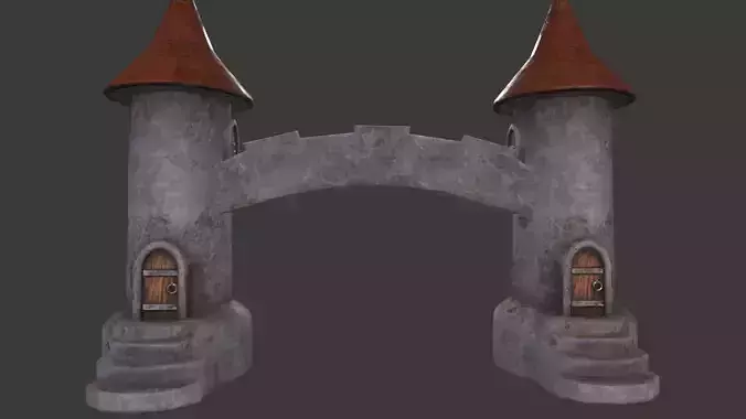 Medieval Tower-4 Low-poly 3D model