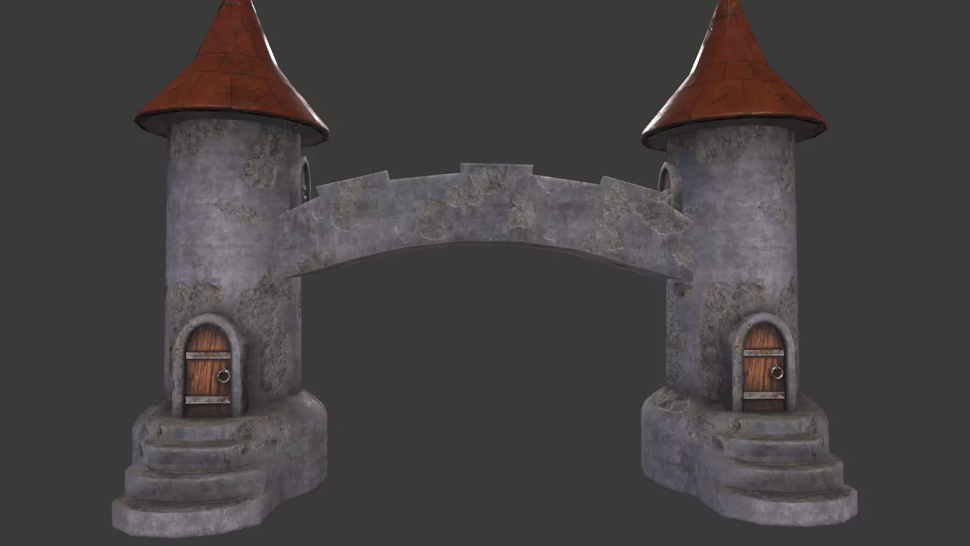 Medieval Tower-4 Low-poly 3D model_0