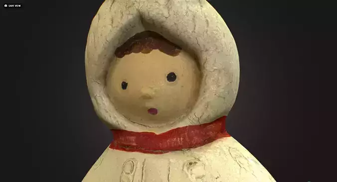 Old USSR Soviet Rubber Toy Child