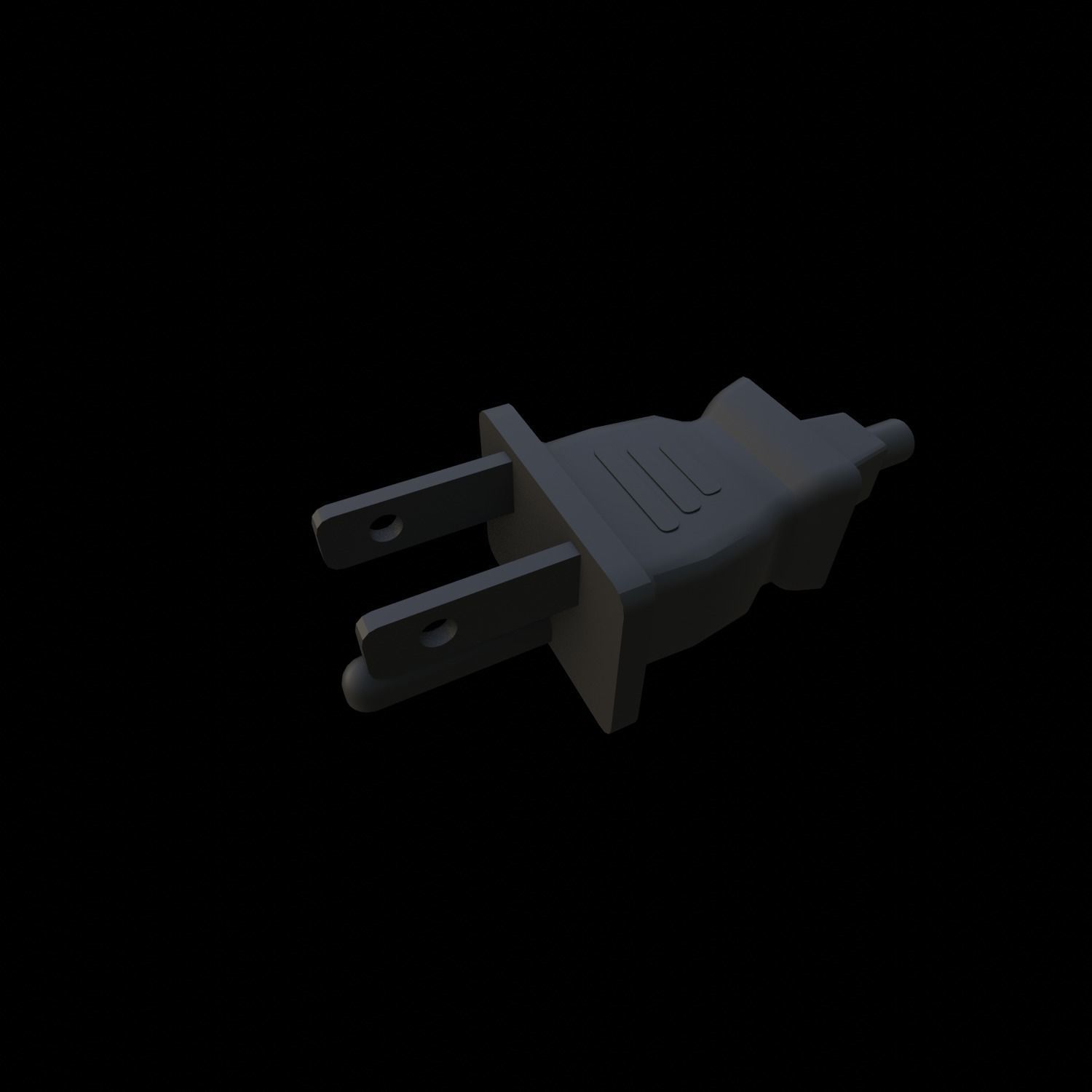 Type B Plug and Socket 3D model_3