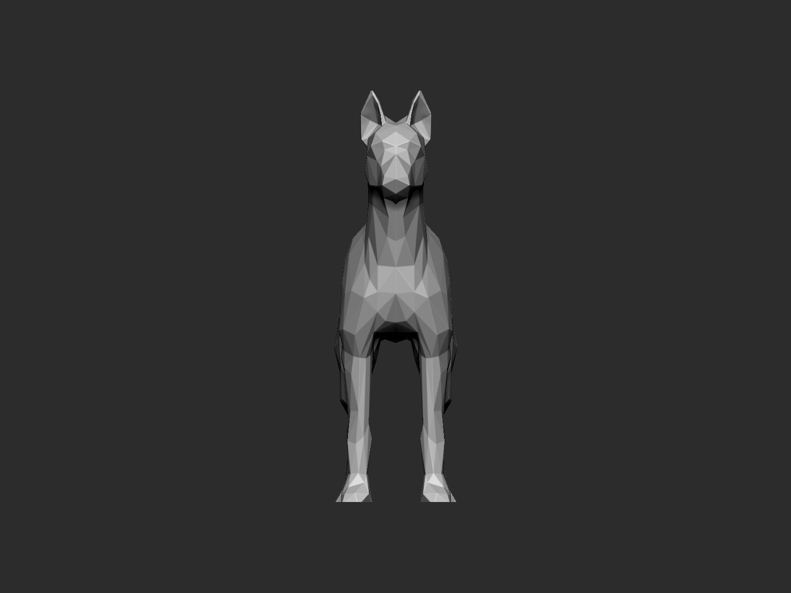 Mini doberman 3D print model_2