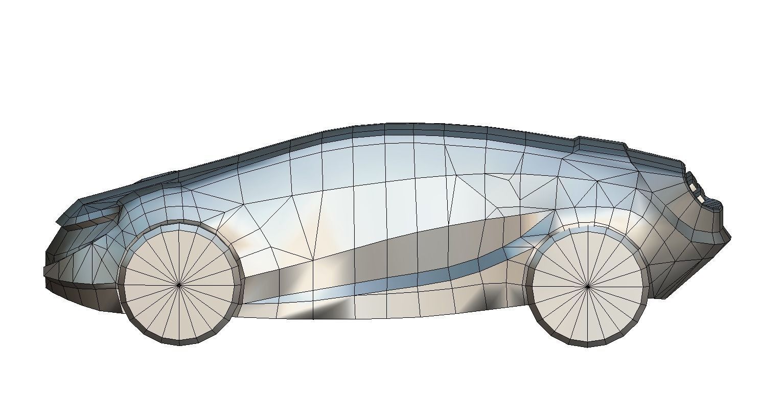 Cartoon Toy AR Racing Car 03 Low-poly 3D model_7