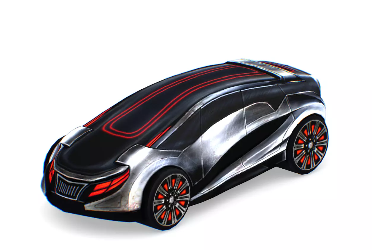 Cartoon Toy AR Racing Car 03 Low-poly 3D model_0