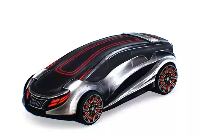 Cartoon Toy AR Racing Car 03 Low-poly 3D model