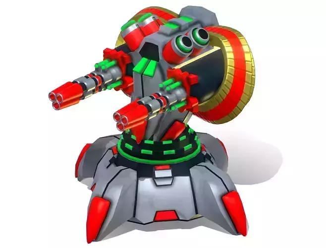 6 Barrel Robotic Automatic Cannon