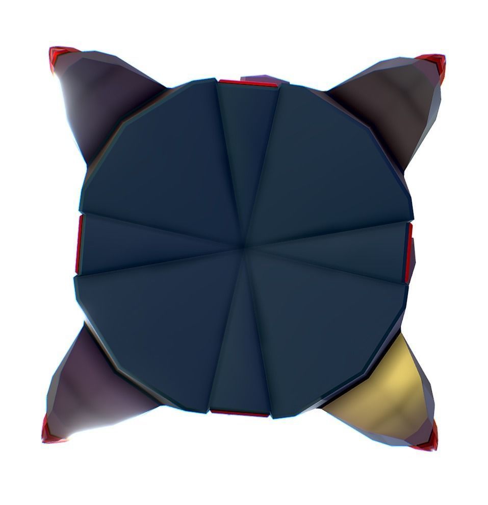 Robotic Automatic Laser Cannon Low-poly 3D model_27