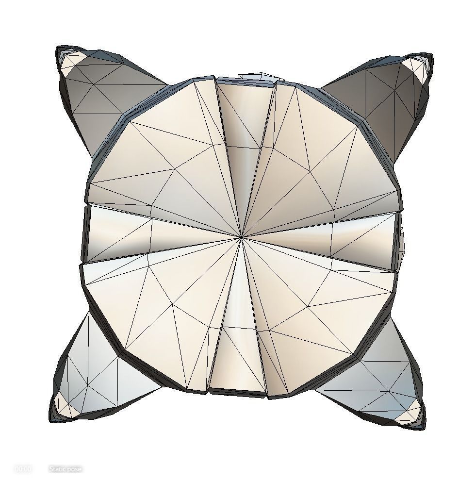 Robotic Automatic Laser Cannon Low-poly 3D model_28