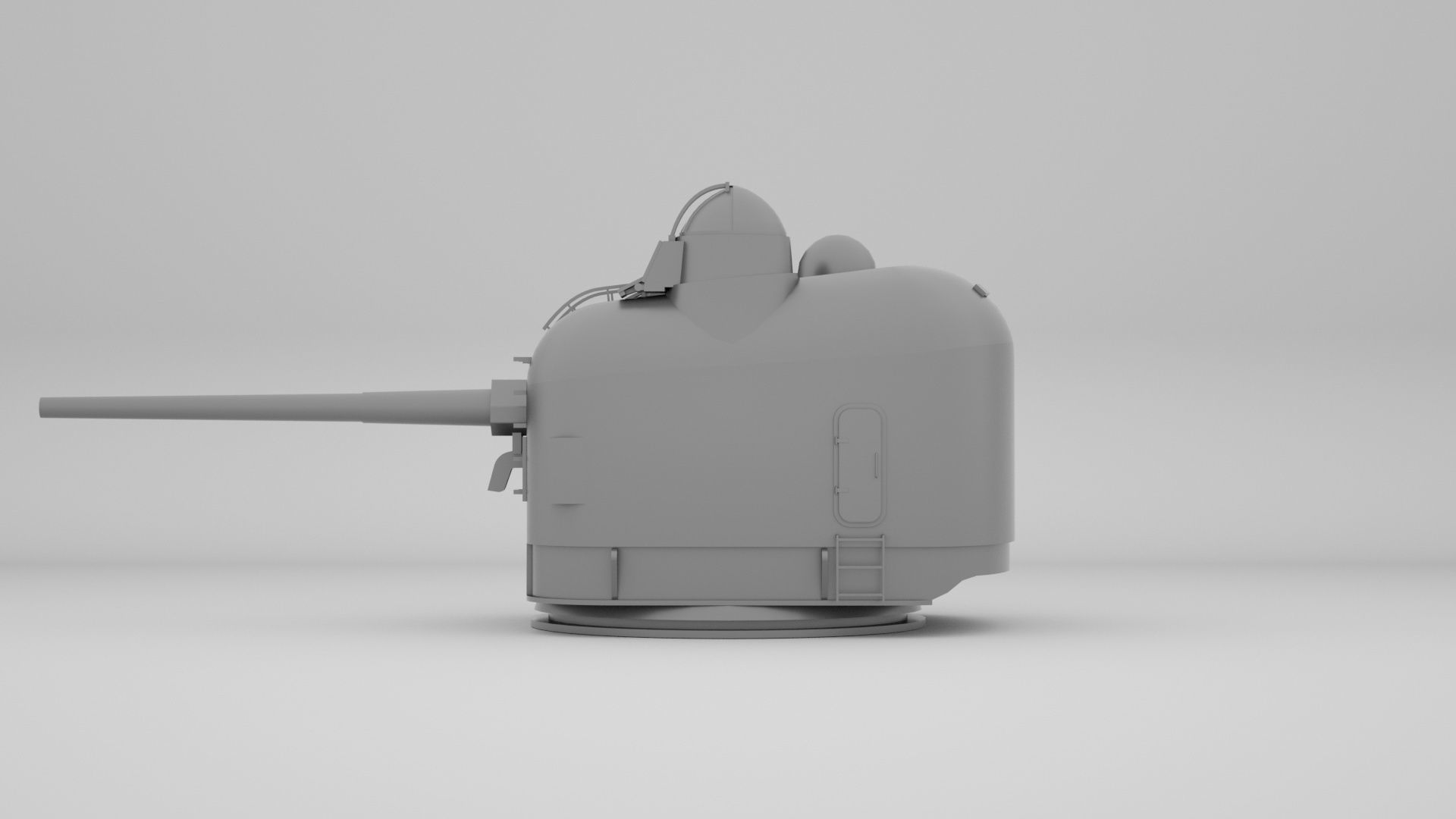 5 inch - 127mm 54 Single Naval Gun Mk42 3D model_3