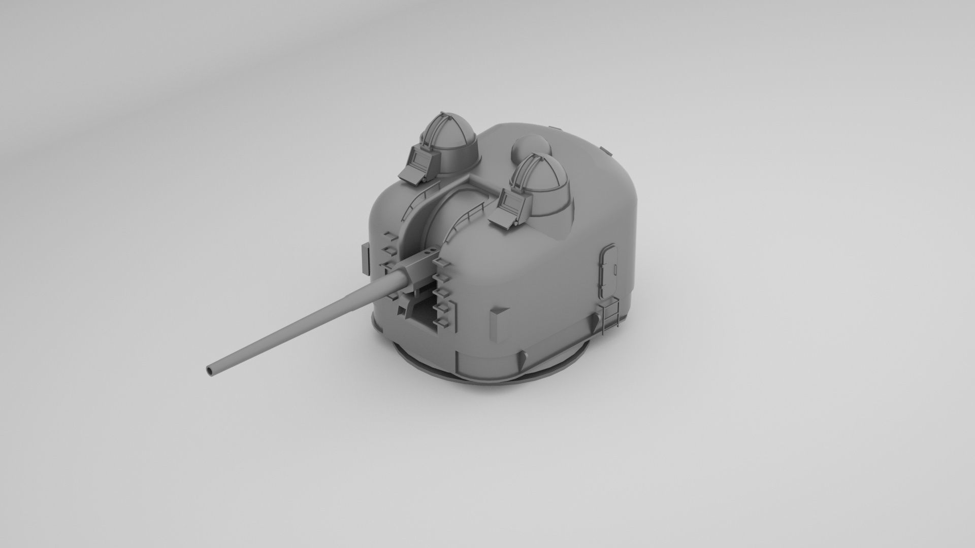 5 inch - 127mm 54 Single Naval Gun Mk42 3D model_2