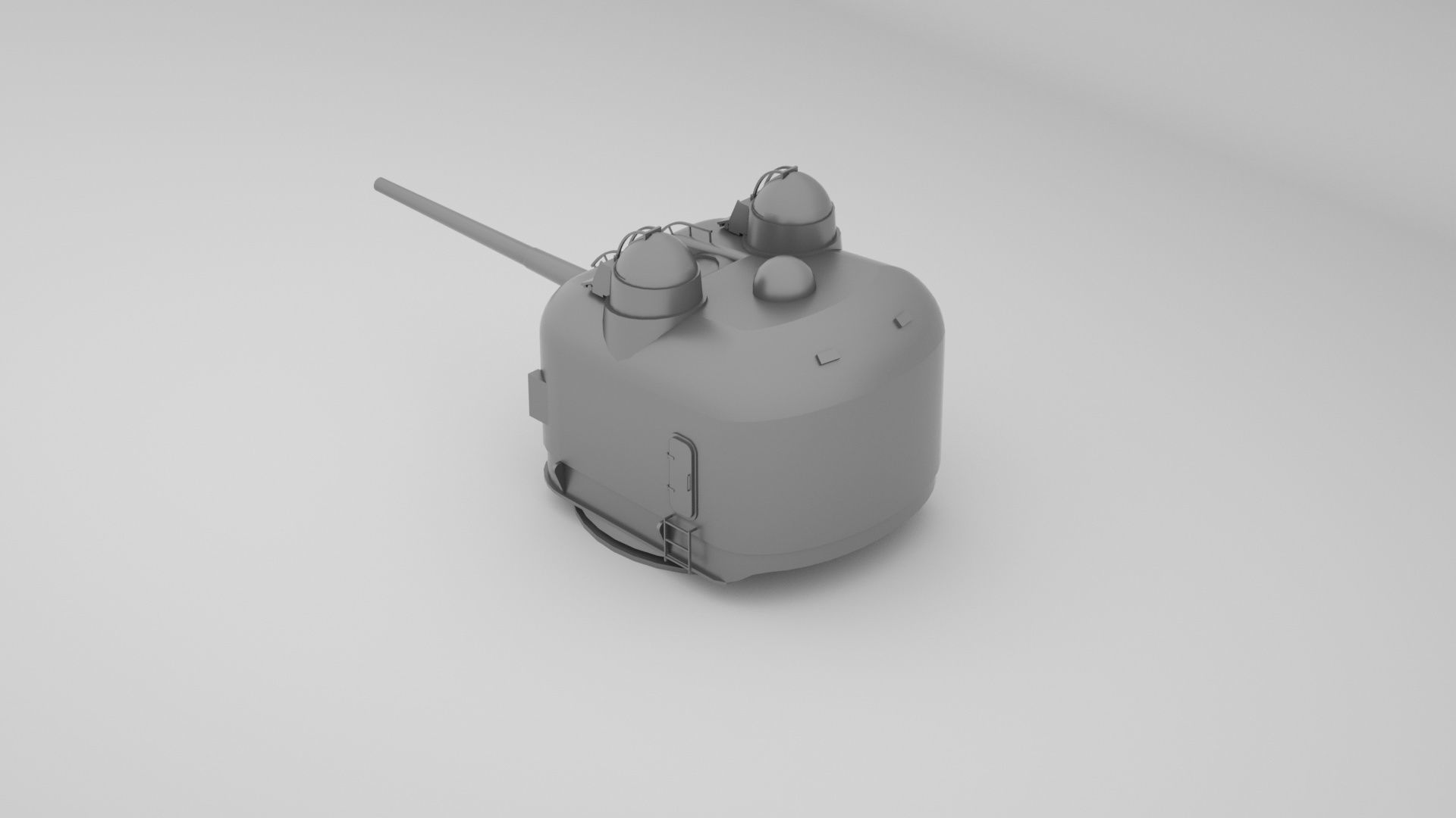 5 inch - 127mm 54 Single Naval Gun Mk42 3D model_7