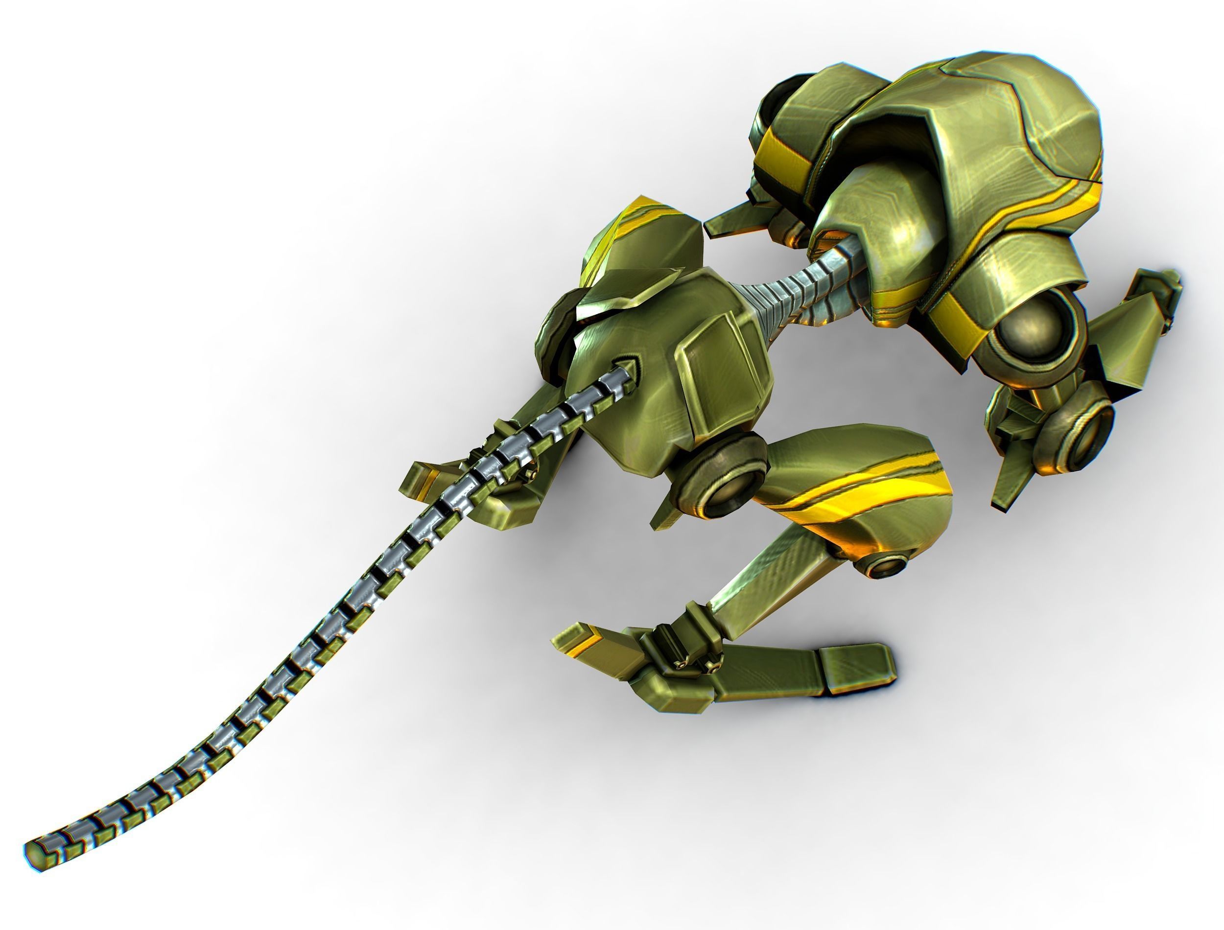 Military Robot Drone Cat Animal Low-poly 3D model_8