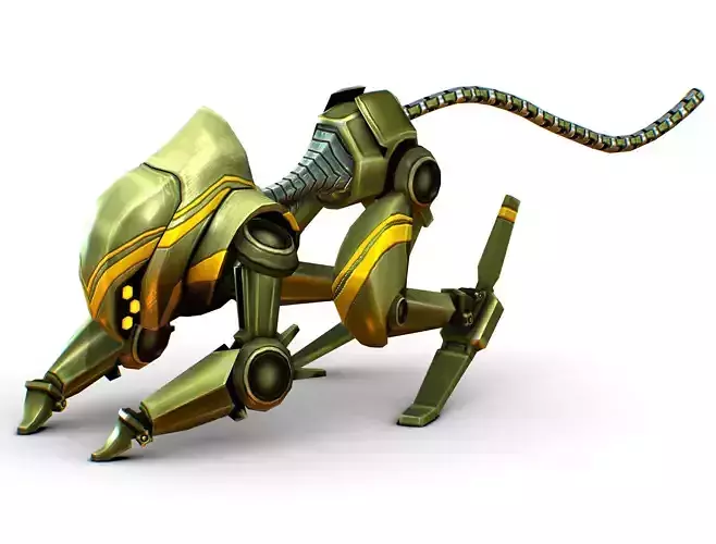 Military Robot Drone Cat Animal Low-poly 3D model