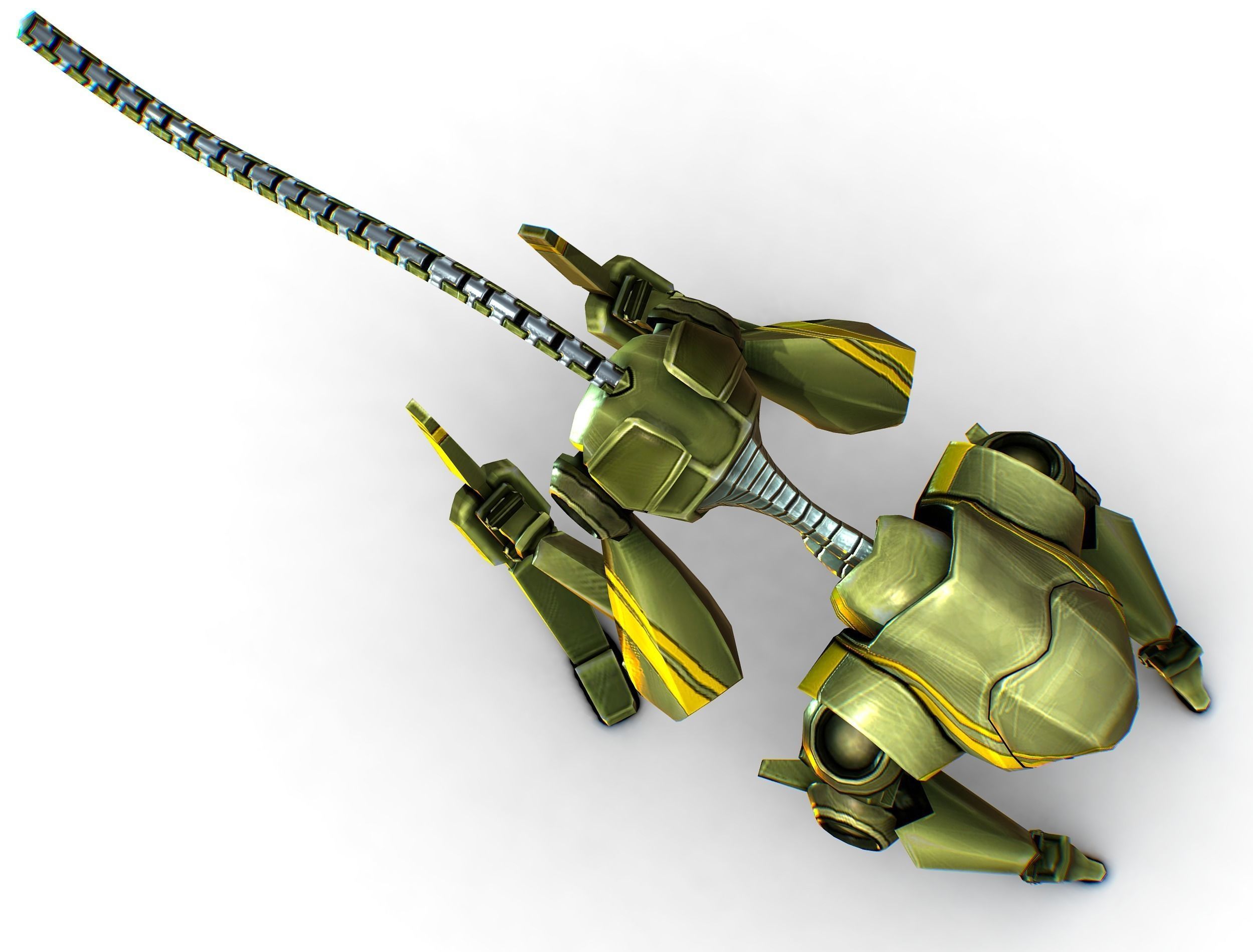 Military Robot Drone Cat Animal Low-poly 3D model_7