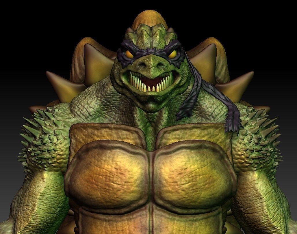 HIGH POLY SLASH EVIL TURTLE FROM TEENAGE MUTANT NINJA TURTLES 3D model_4