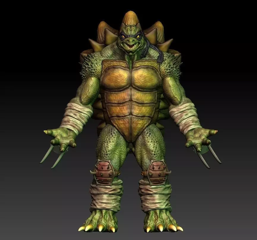 HIGH POLY SLASH EVIL TURTLE FROM TEENAGE MUTANT NINJA TURTLES 3D model_0