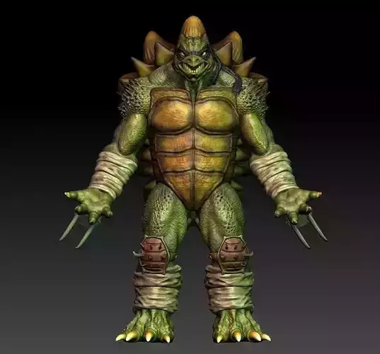 HIGH POLY SLASH EVIL TURTLE FROM TEENAGE MUTANT NINJA TURTLES 3D model