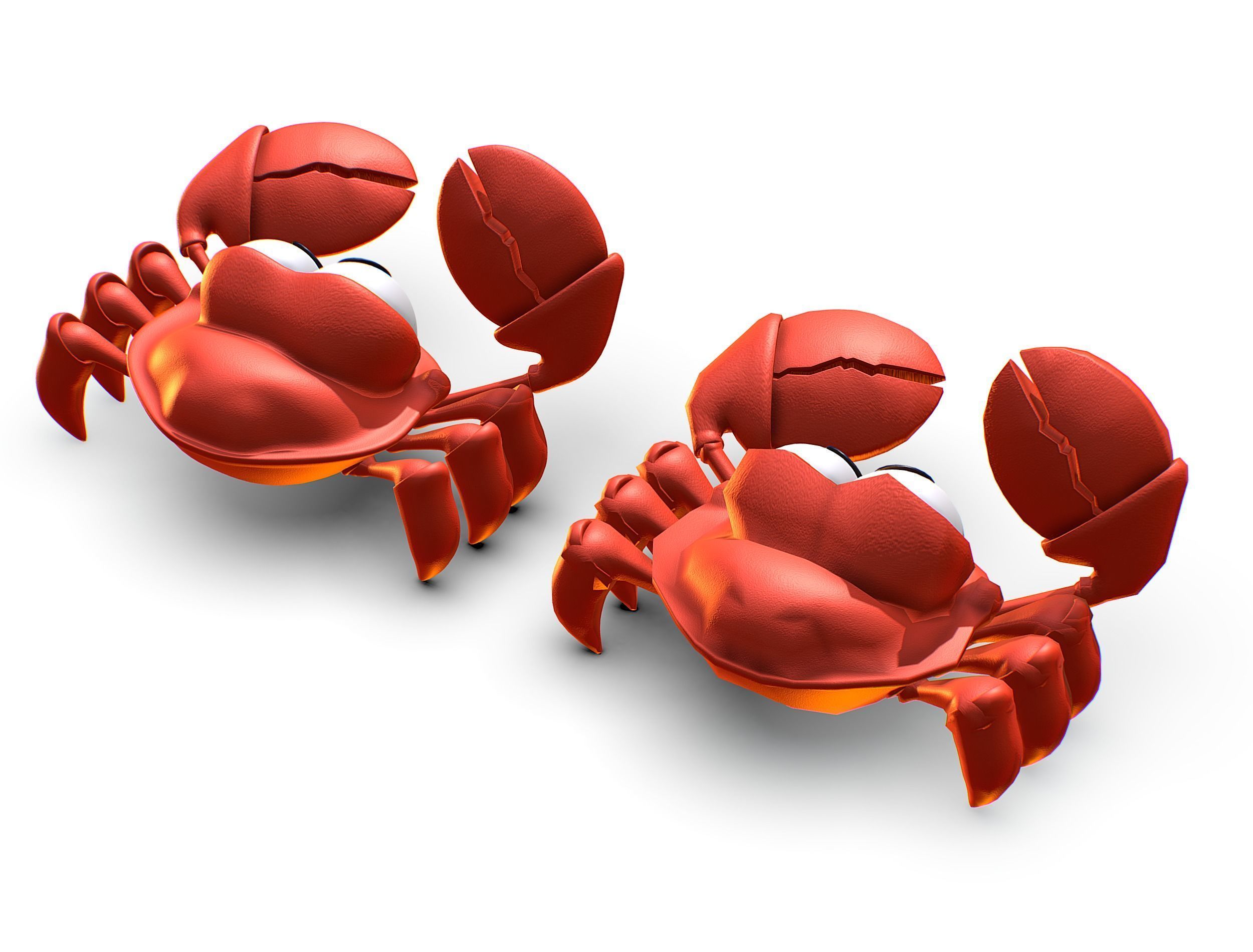Hi-Poly Subdivision 3D Model Crab Low-poly 3D model_14
