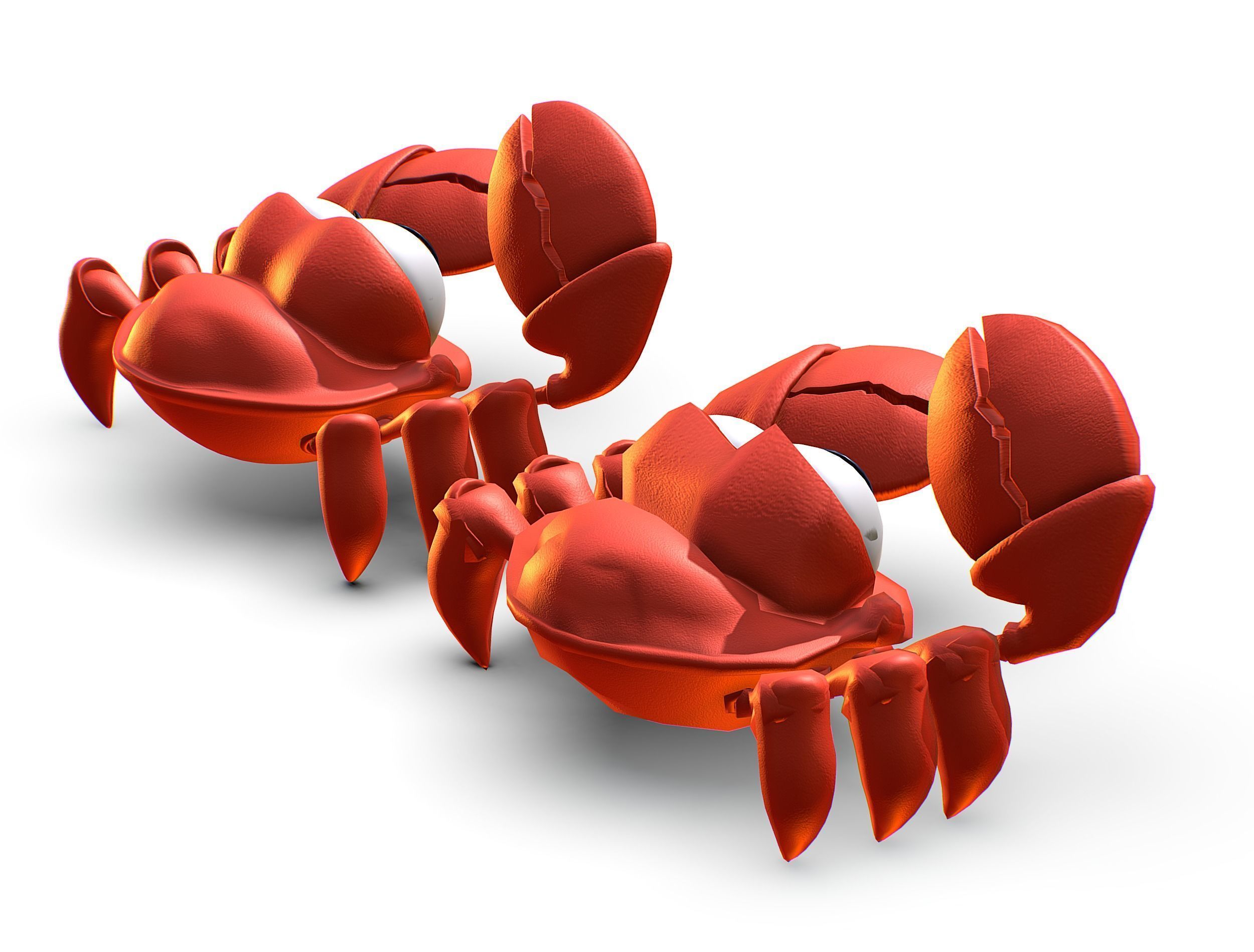 Hi-Poly Subdivision 3D Model Crab Low-poly 3D model_4