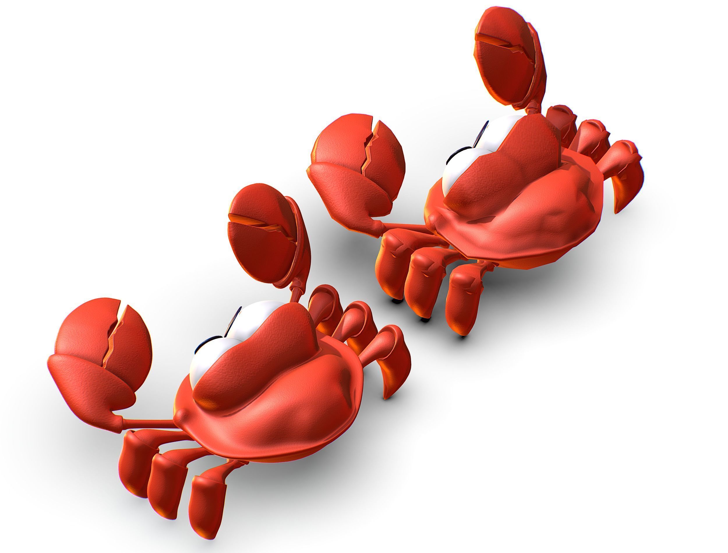 Hi-Poly Subdivision 3D Model Crab Low-poly 3D model_15