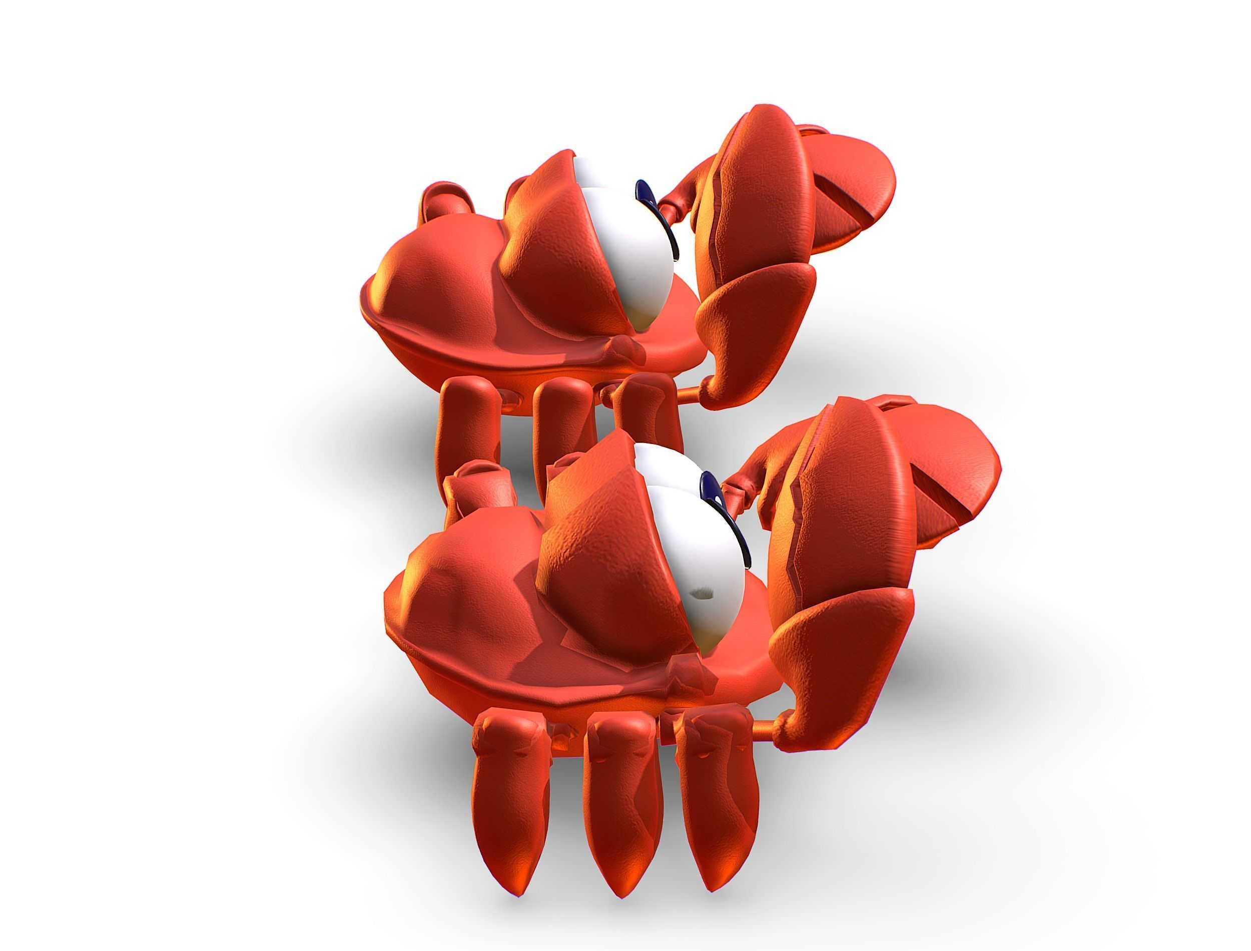 Hi-Poly Subdivision 3D Model Crab Low-poly 3D model_3