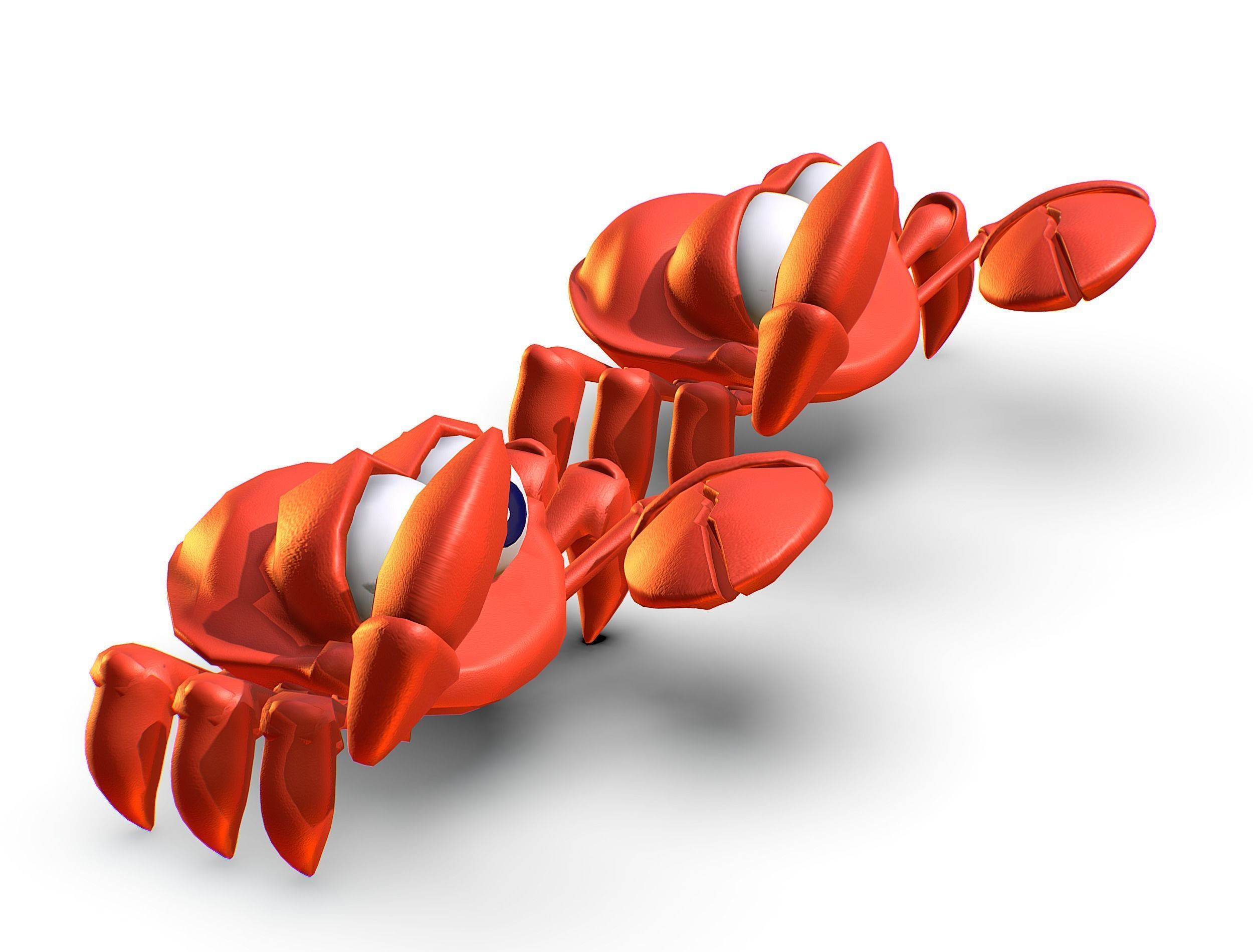 Hi-Poly Subdivision 3D Model Crab Low-poly 3D model_2