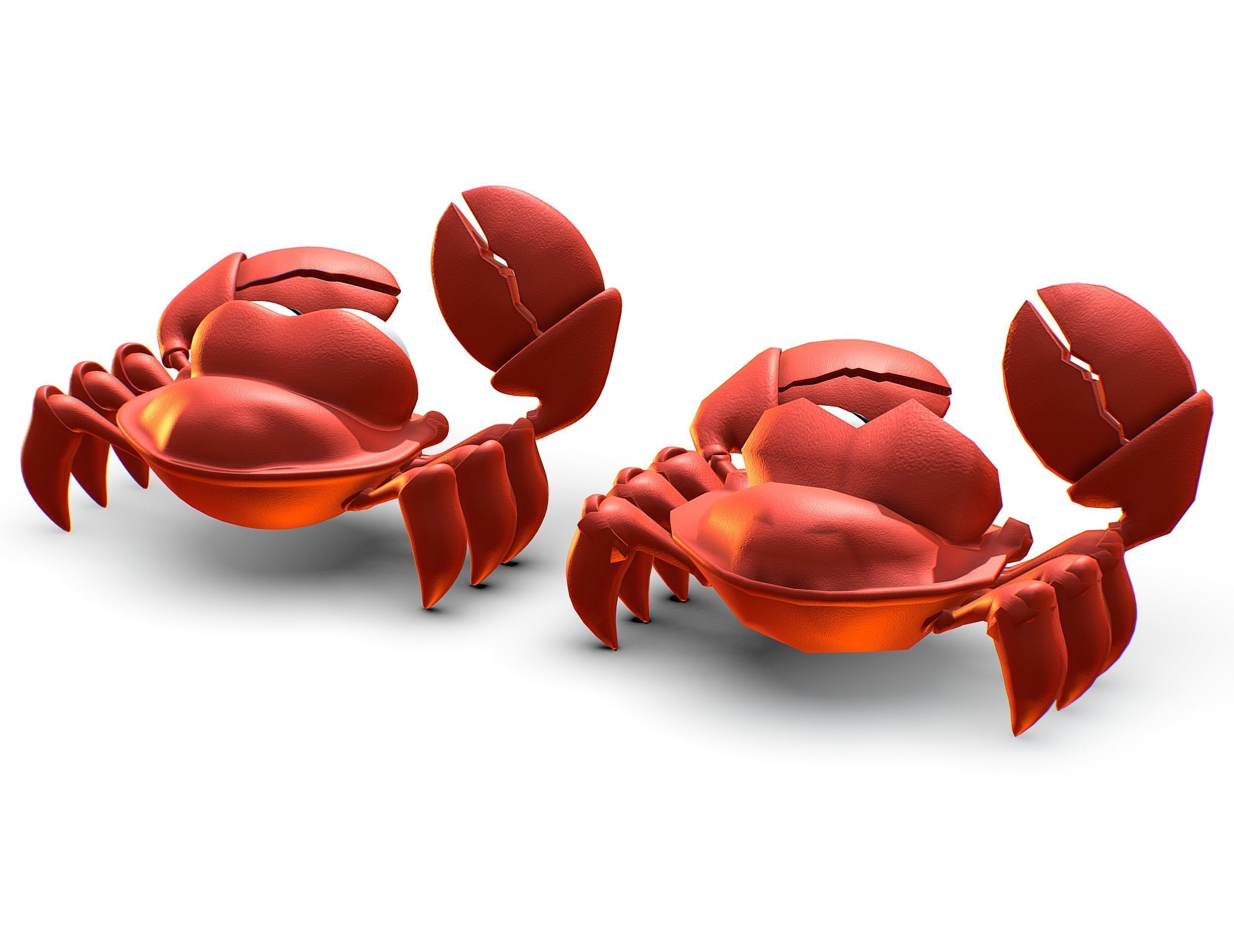 Hi-Poly Subdivision 3D Model Crab Low-poly 3D model_5