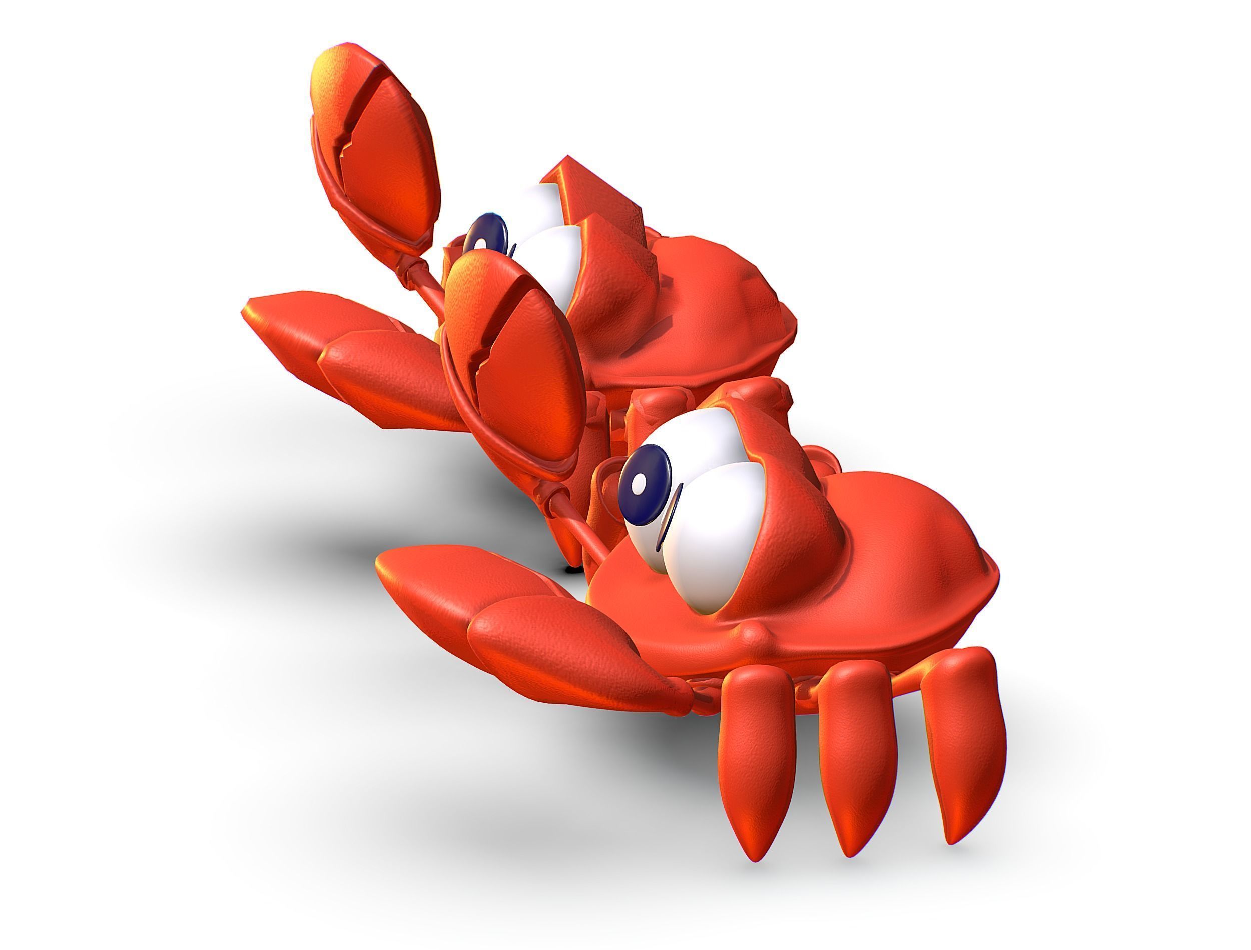 Hi-Poly Subdivision 3D Model Crab Low-poly 3D model_9