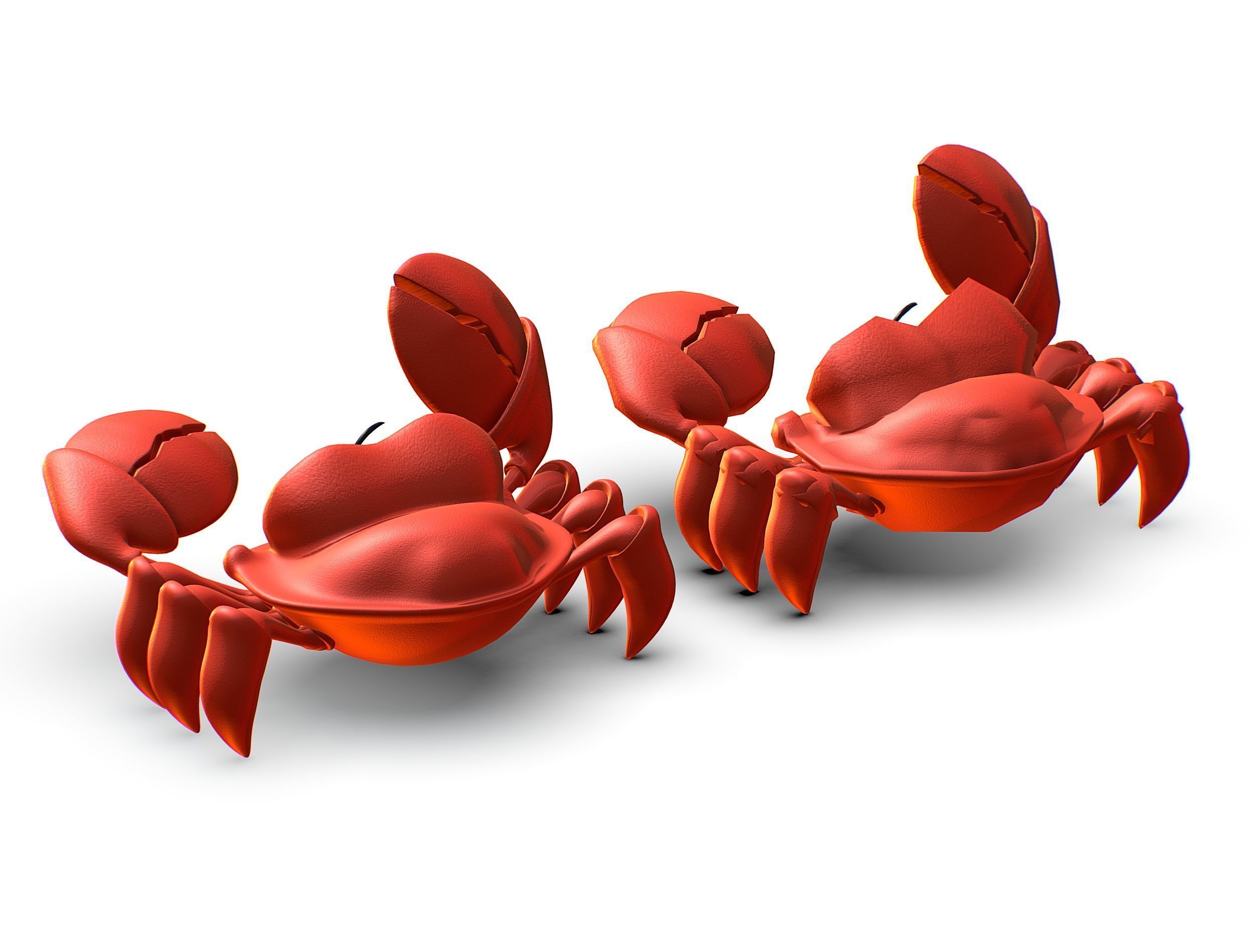 Hi-Poly Subdivision 3D Model Crab Low-poly 3D model_7