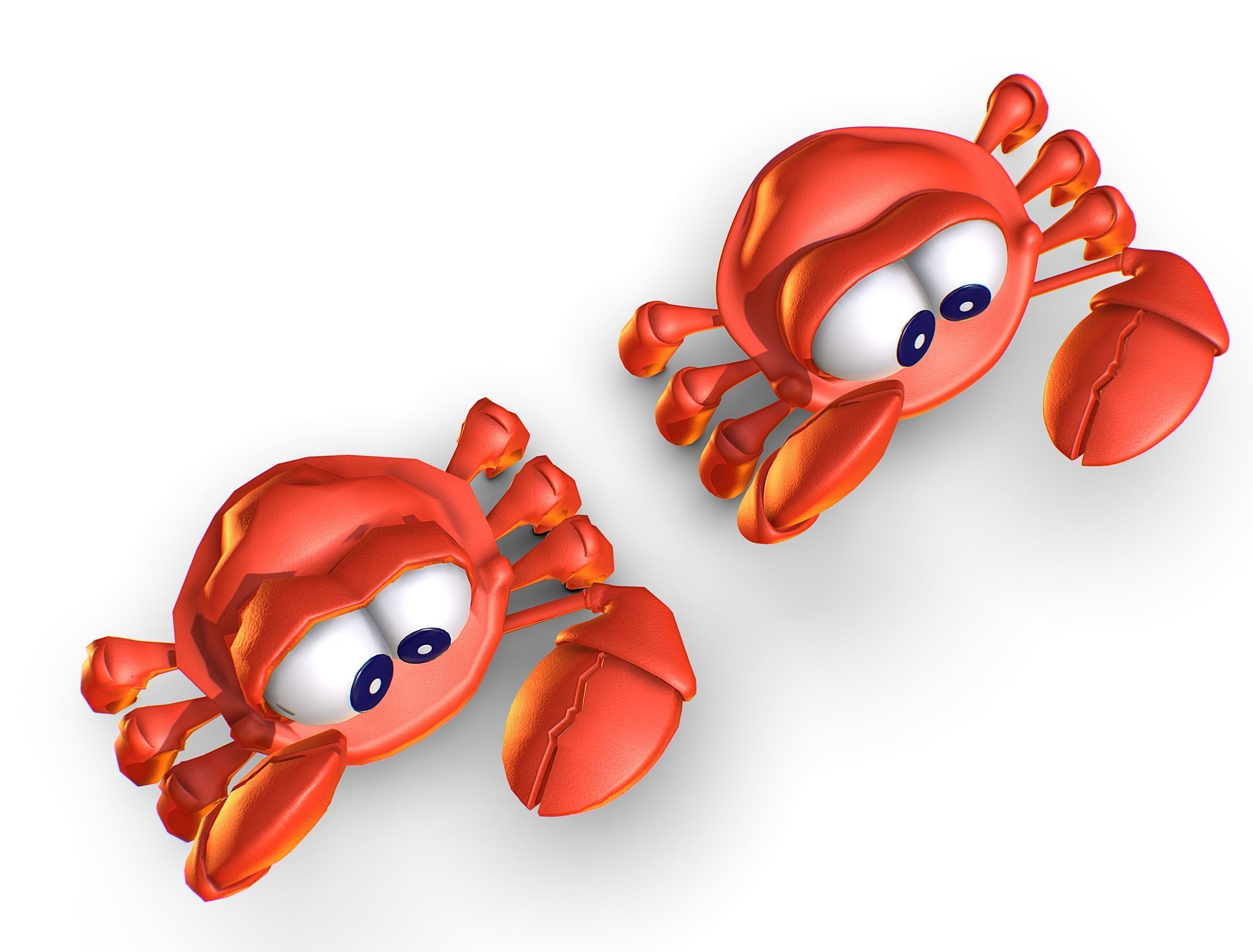 Hi-Poly Subdivision 3D Model Crab Low-poly 3D model_13