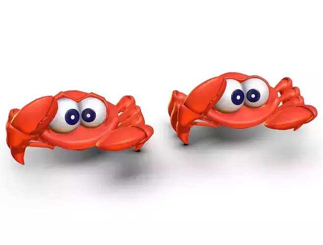 Hi-Poly Subdivision 3D Model Crab Low-poly 3D model