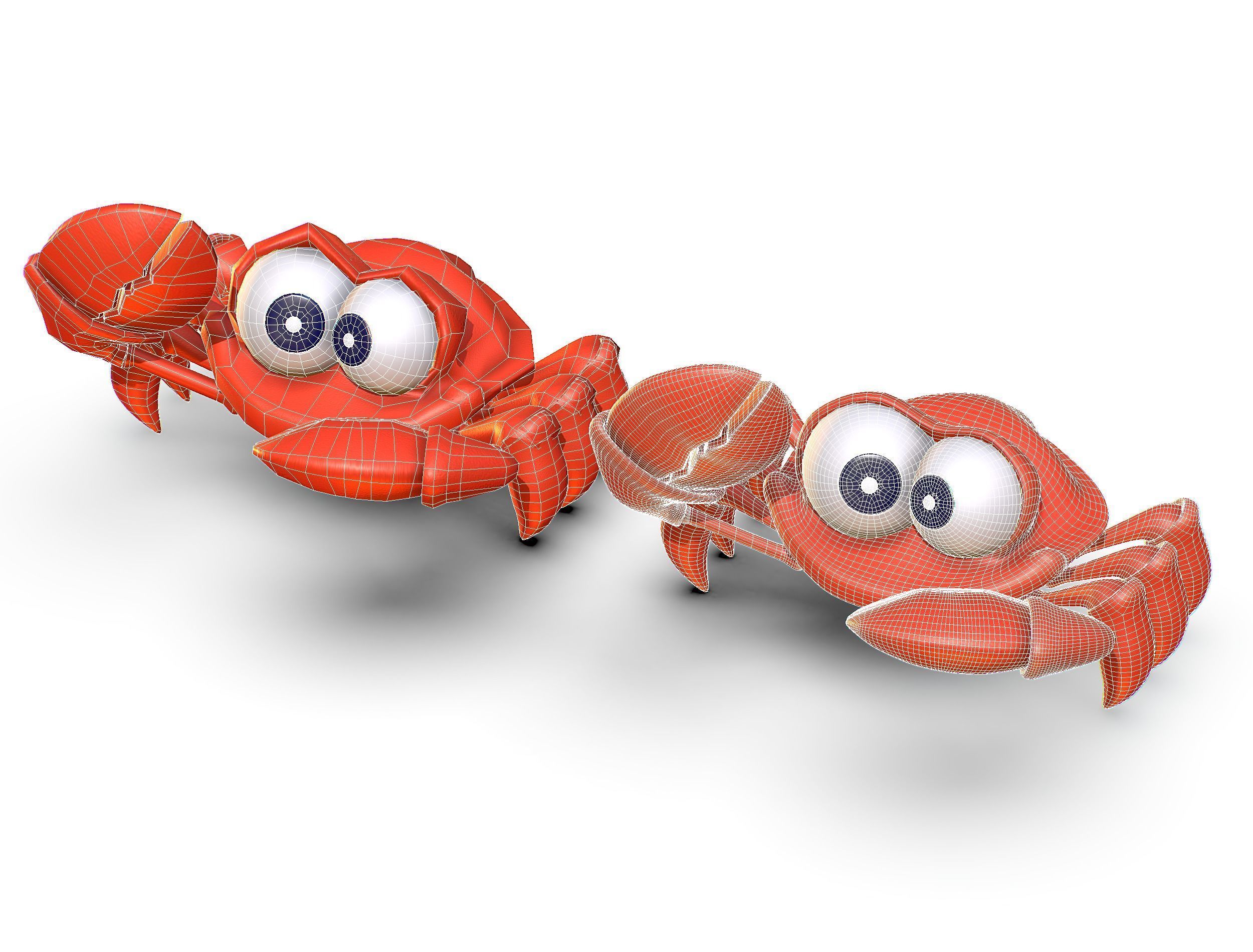 Hi-Poly Subdivision 3D Model Crab Low-poly 3D model_18